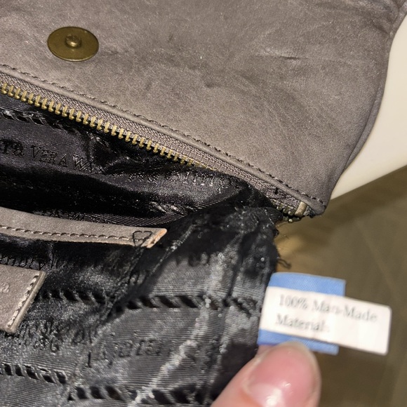 Simply Vera wang brown zip small bag wristlet magnet foldable bag - Picture 9 of 10